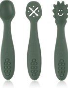 Petite&Mars Take&Match 6m+ linguriță pentru copii Misty Green 3 buc