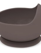 Petite&Mars Take&Match Silicone Bowl castron cu ventuză Bitter Cocoa 6m+ 1 buc