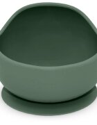 Petite&Mars Take&Match Silicone Bowl castron cu ventuză Misty Green 6 m+ 360 ml