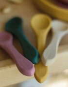 Petite&Mars Take&Match Silicone Cutlery tacâmuri Desert Sand 6 m+ 2 buc