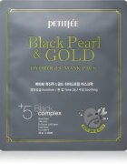 Petitfée Black Pearl & Gold mască intensă cu hidrogel cu aur de 24 de karate 32 g
