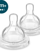 Philips Avent Anti-colic SCY763/02 tetină pentru biberon anti-colici 3 m+ Medium Flow 2 buc