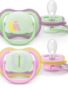 Philips Avent Ultra Air Day&Night SCF376/29 6-18m suzetă Girl 2 buc