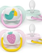 Philips Avent Ultra Air SCF080/24 0-6 m suzetă Girl 2 buc