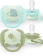 Philips Avent Ultrasoft Night SCF094/01 0-6m suzetă Neutral 2 buc