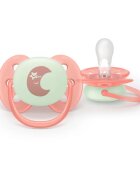 Philips Avent Ultrasoft Night SCF094/02 0-6m suzetă Neutral 2 buc