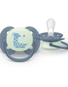 Philips Avent Ultrasoft Night SCF094/03 6-18m suzetă Neutral 2 buc