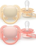 Philips Avent Ultrasoft SCF091/38 0-6 m suzetă Girl 2 buc