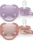 Philips Avent Ultrasoft SCF091/43 6-18 m suzetă Girl 2 buc