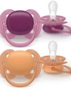 Philips Avent Ultrasoft SCF093/03 18+m suzetă Girl 2 buc