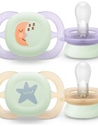 Philips Avent Ultrastart Day&Night SCF075/17 0-2 m suzetă Girl 2 buc