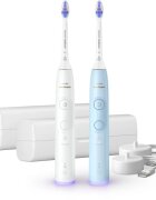 Philips Sonicare 6100 set de 2 periuțe de dinți cu carcase de călătorie