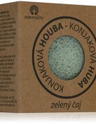 Renovality Konjac mushroom green tea burete pentru curatare pentru piele normală și mixtă 7x4 cm