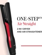 Revlon Beauty Salon One-Step Air Straightener Dryer & Styler perie ionică pentru păr 1 buc