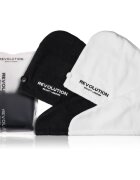 Revolution Haircare Microfibre Hair Wraps prosop pentru păr culoare Black/White 2 buc