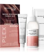 Revolution Haircare Plex Bond Restore Kit set pentru a evidentia culoarea parului culoare Chocolate Brown 1 buc