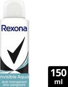Rexona Invisible Aqua spray anti-perspirant impotriva petelor albe si galbene 150 ml