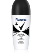 Rexona Invisible Black and White Roll-On antiperspirant roll-on impotriva petelor albe si galbene 50 ml