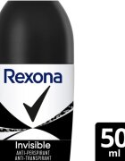 Rexona Invisible Black and White Roll-On antiperspirant roll-on impotriva petelor albe si galbene 50 ml