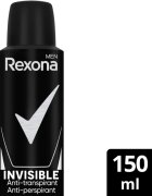 Rexona Men Invisible spray anti-perspirant impotriva petelor albe 150 ml