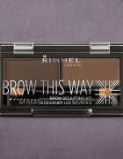 Rimmel Brow This Way paleta pentru machiaj sprancene culoare 003 Dark Brown 13 g