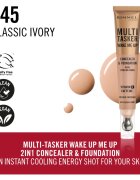 Rimmel Multi-Tasker Wake Me Up make-up si corector pentru o piele mai luminoasa culoare 45 Classic Ivory 20 ml