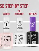 Rimmel Super Gel Step 1 lac de unghii pentru manichiura frantuzeasca culoare 091 English Rose 12 ml