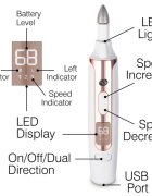RIO Precision Pro Electric Nail File pilă de unghii electrica 1 buc