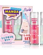 Rude Cosmetics Manga Collection set îngrijire buze Watermelon And Mint Duo 2x2 g