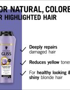 Schwarzkopf Gliss Blonde Hair Perfector șampon de păr neutralizeaza tonurile de galben 250 ml