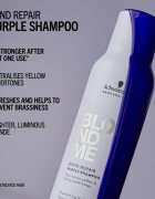Schwarzkopf Professional Blondme Bond Repair Purple Shampoo sampon violet pentru par blond 300 ml