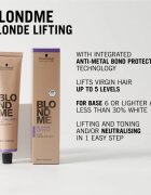 Schwarzkopf Professional Blondme Lifting crema decoloranta pentru par blond culoare Ice 60 ml