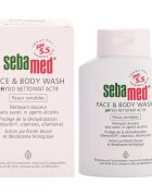 Sebamed Face & Body Wash Sensitive Skin lotiune delicata pentru spalarea fetei si a corpului pentru piele sensibila 200 ml