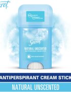 Secret Natural Unscented Antiperspirant Cream Stick anti-perspirant crema pentru femei 40 ml