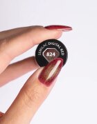 Semilac UV Hybrid Galaxy Flash unghii cu gel folosind UV / lampă cu LED culoare 824 Digital Red 7 ml