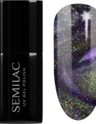 Semilac UV Hybrid Galaxy Flash unghii cu gel folosind UV / lampă cu LED culoare 825 Cyber Violet 7 ml