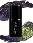 Semilac UV Hybrid Galaxy Flash unghii cu gel folosind UV / lampă cu LED culoare 825 Cyber Violet 7 ml