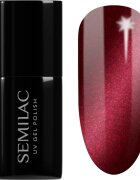 Semilac UV Hybrid Silk Effect unghii cu gel folosind UV / lampă cu LED culoare 467 Red Candle Flash 7 ml