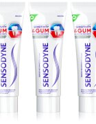 Sensodyne Sensitivity & Gum Whitening pasta de dinti pentru albire pentru a proteja dintii si gingiile 3x75 ml