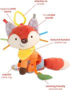 Skip Hop Bandana Buddies Fox jucărie cu activități pentru dentiție pentru nou-nascuti si copii 0m+ 1 buc