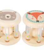 Small foot by Legler Rattle Animals Pastel jucărie zornăitoare cu biluțe 2 buc