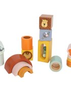 Small foot Safari cuburi pentru copii 12 m+ 12 buc