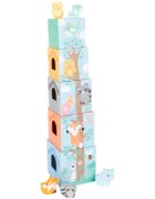 Small foot Stacking Tower Pastel Animals turn de construcție 12m+ 10 buc