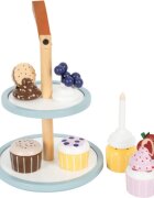 Small foot Tasty Cupcake Display Tray set de jucării din lemn 3 y+ 13 buc