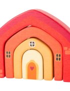 Small foot Wooden Building Blocks House jucărie cu activități din lemn 12 m+ 4 buc