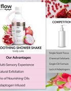 so!flow Smoothing Shower Shake gel de duș pentru toate tipurile de piele Pithaja & Pomegranate 400 ml