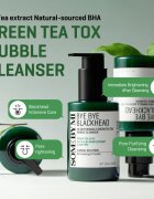 Some By Mi Bye Bye Blackhead 30 Days Miracle Green Tea Tox Bubble Cleanser Spuma activa pentru curatare impotriva punctelor negre 120 g