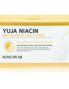 Some By Mi Yuja Niacin Anti Blemish Daily Mask mască textilă iluminatoare pentru uniformizarea nuantei tenului pachet mare 30 buc
