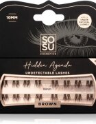 SOSU Cosmetics Hidden Agenda Undetectable Lashes pachet cu gene fără noduri autoadezive 10mm Brown 16 buc
