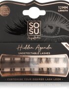 SOSU Cosmetics Hidden Agenda Undetectable Lashes pachet cu gene fără noduri autoadezive 12 mm